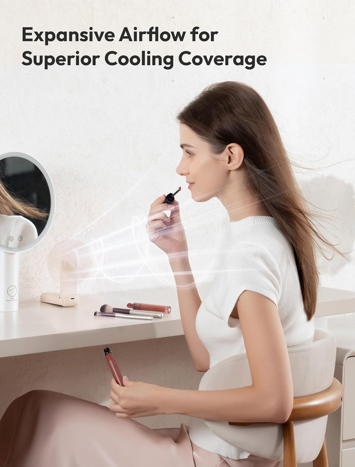 Slim Portable USB Rechargeable Handheld Fan