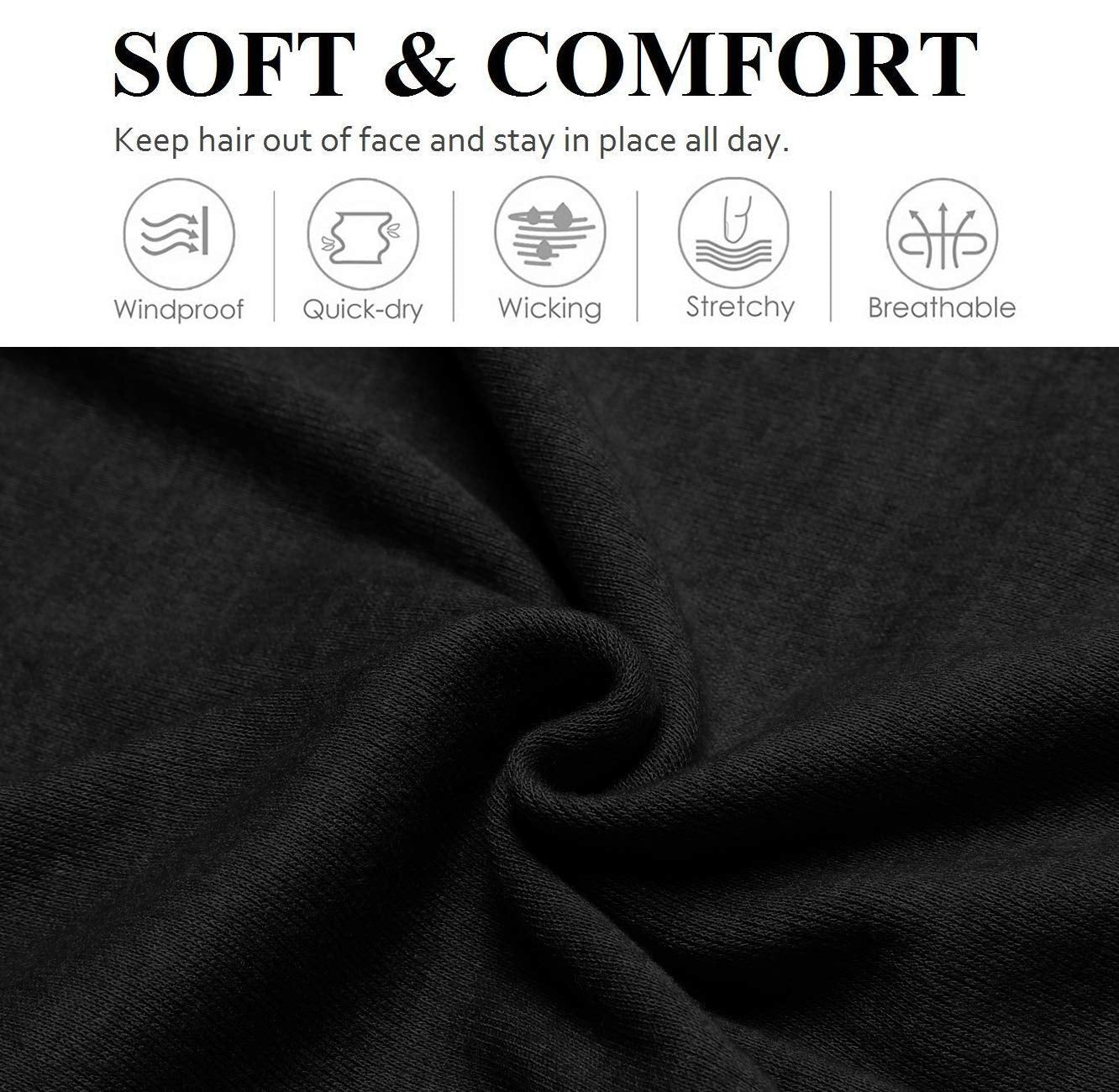 16PCS Non-Slip Elastic Cotton Headbands Set