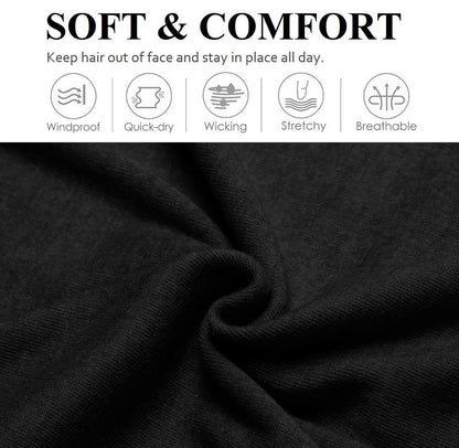 16PCS Non-Slip Elastic Cotton Headbands Set