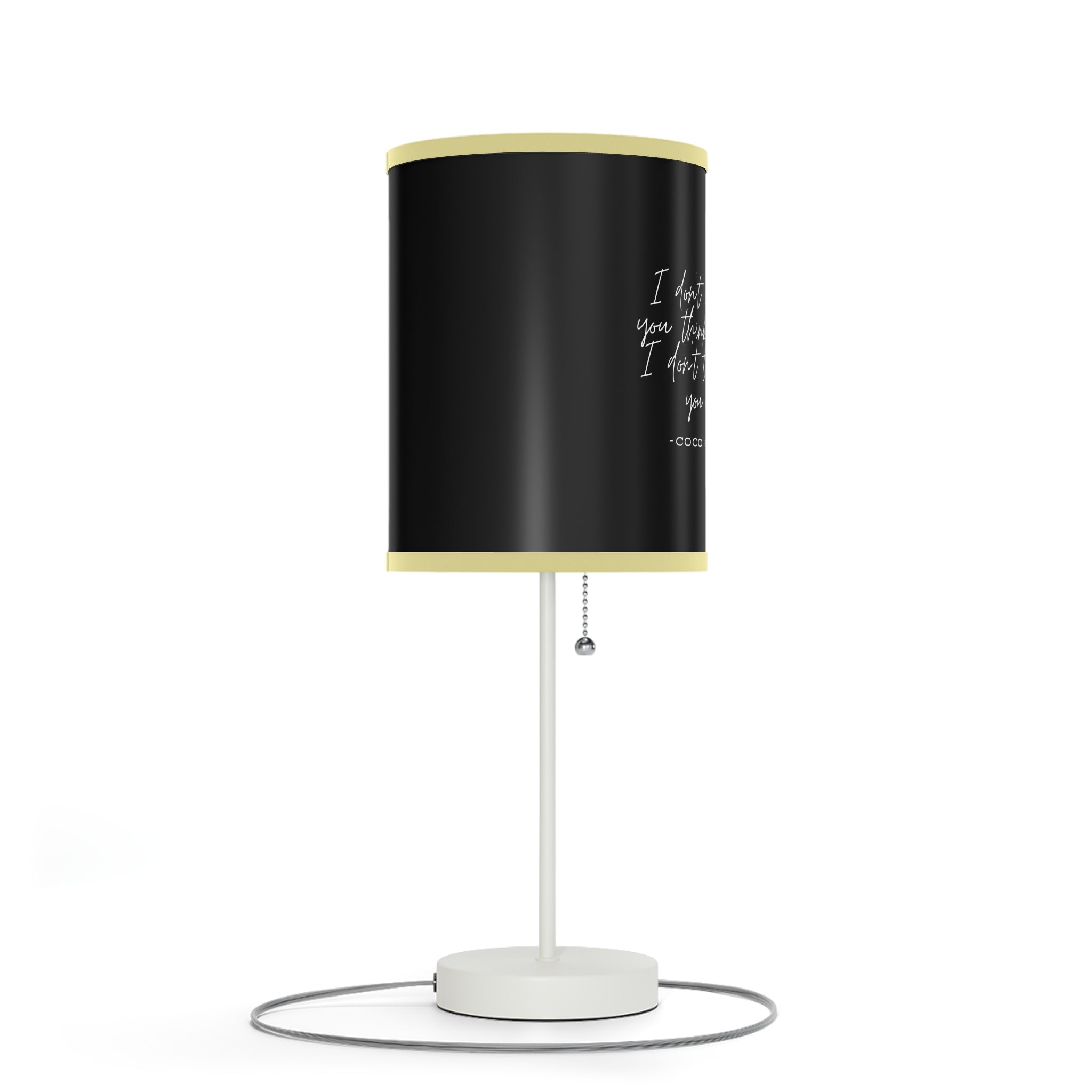 Luxurious Coco Chanel Inspired Lamp - Perfect Gift for Fashion Lovers - I Dont Care What You Think About Me, I Dont Think About You At All