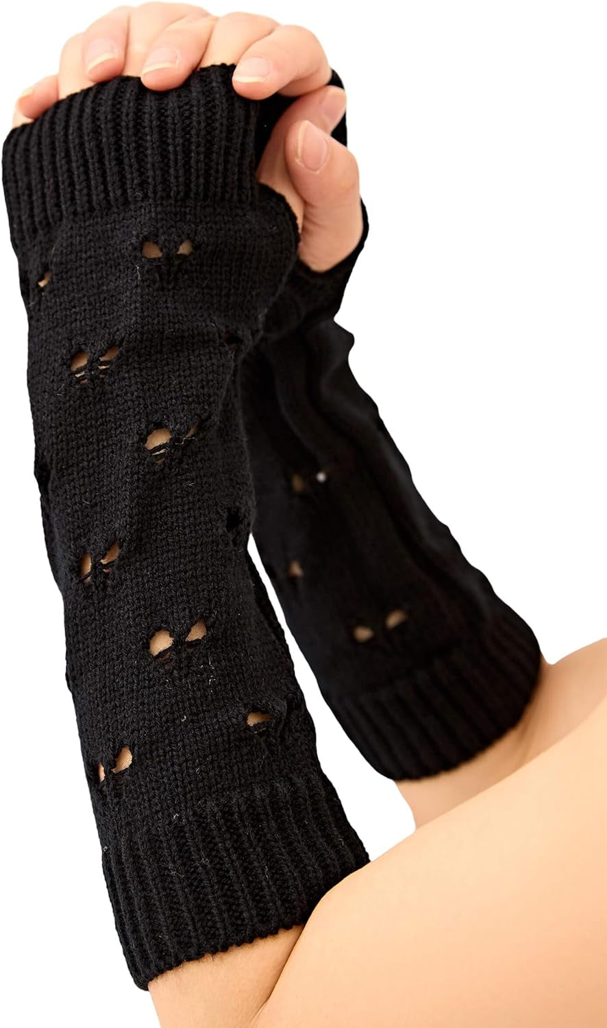Fairy Grunge Fingerless Arm Warmers – Punk Goth Y2K Gloves