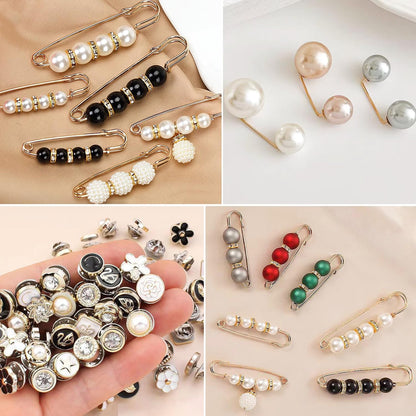 70Pcs Brooch &amp; Safety Pins Set – Fashion Charms for Clothes &amp; Accessories