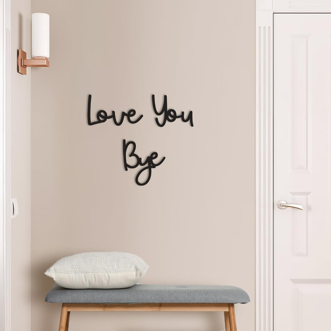 Love You Bye Wood Sign Boho Wall Decor