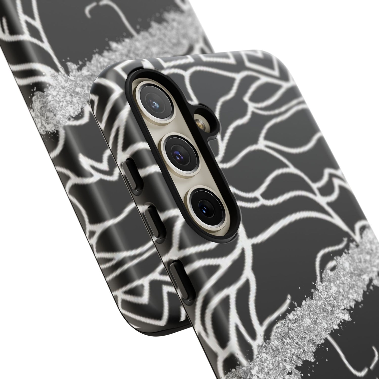 Luxury Medusa Head Tough Black and Silver Phone Case