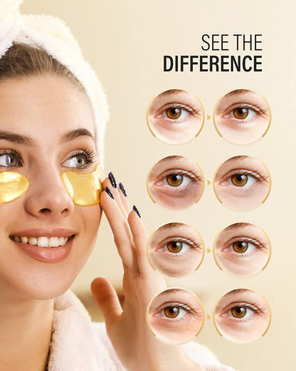 24K Gold Under Eye Patches - 15 Pairs