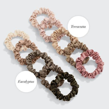 Satin Hair Scrunchies – 6 Pcs Terracotta Set
