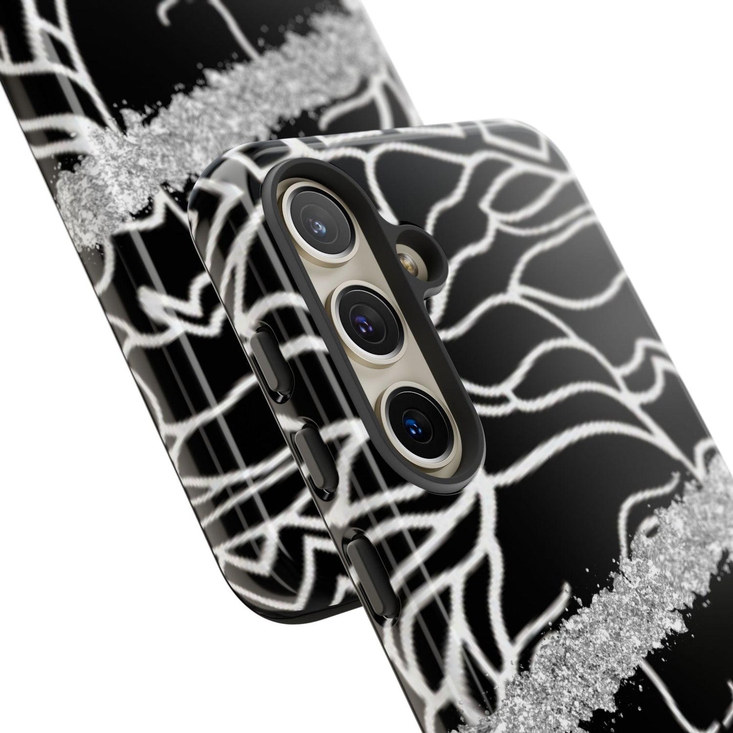 Luxury Medusa Head Tough Black and Silver Phone Case