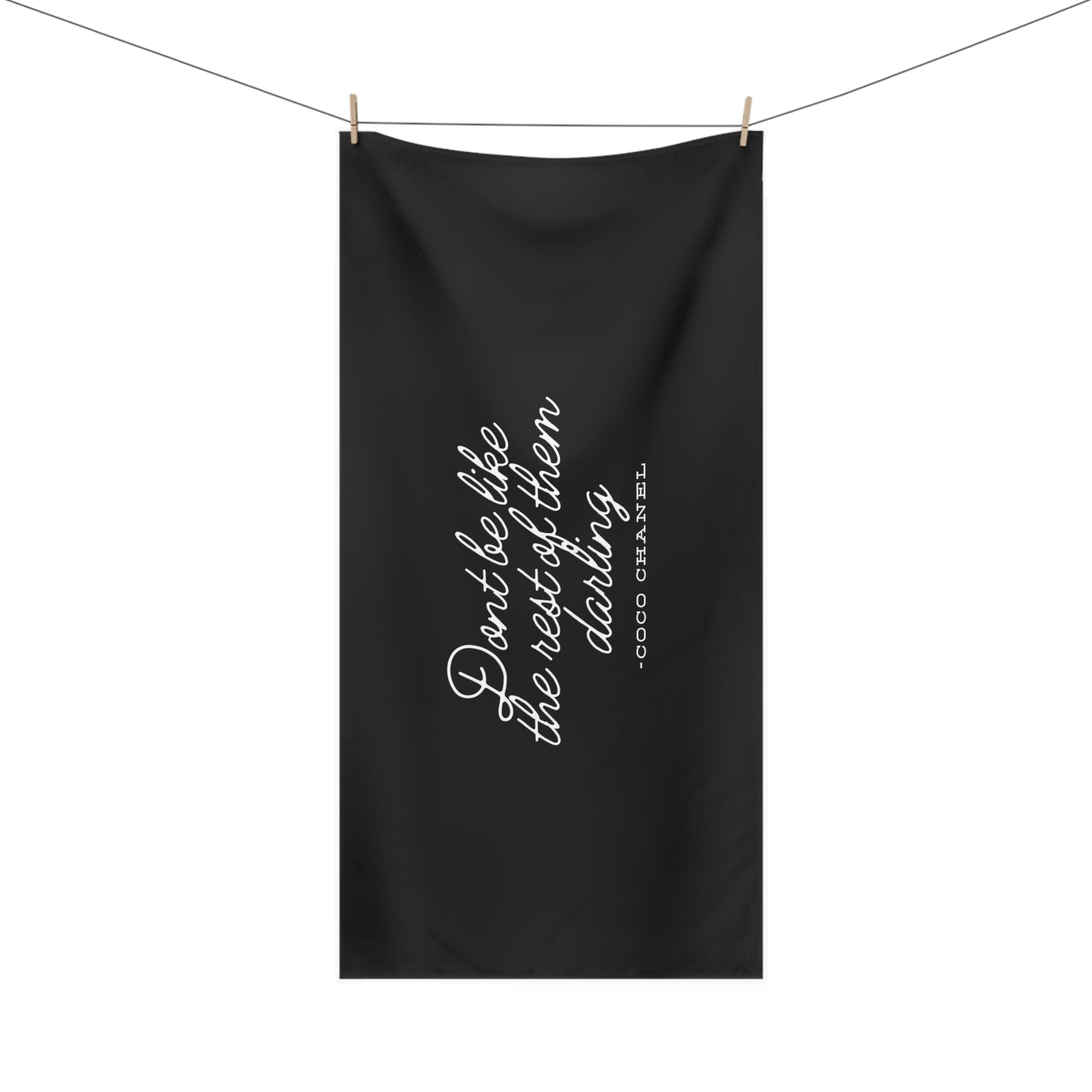 Coco Chanel Quote Mink Cotton Towel, Don&