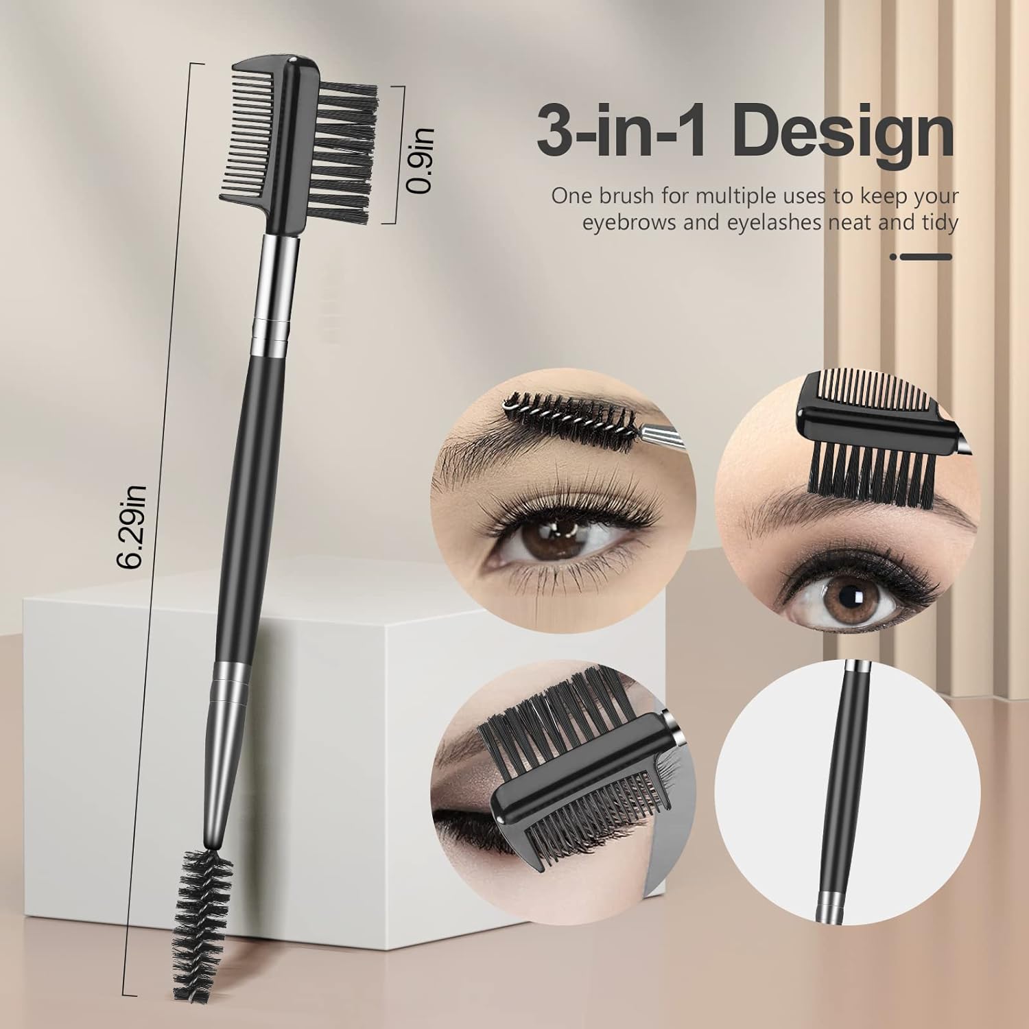 3Pcs Eyebrow Brush &amp; Lash Comb Set – Pro Eye Tools