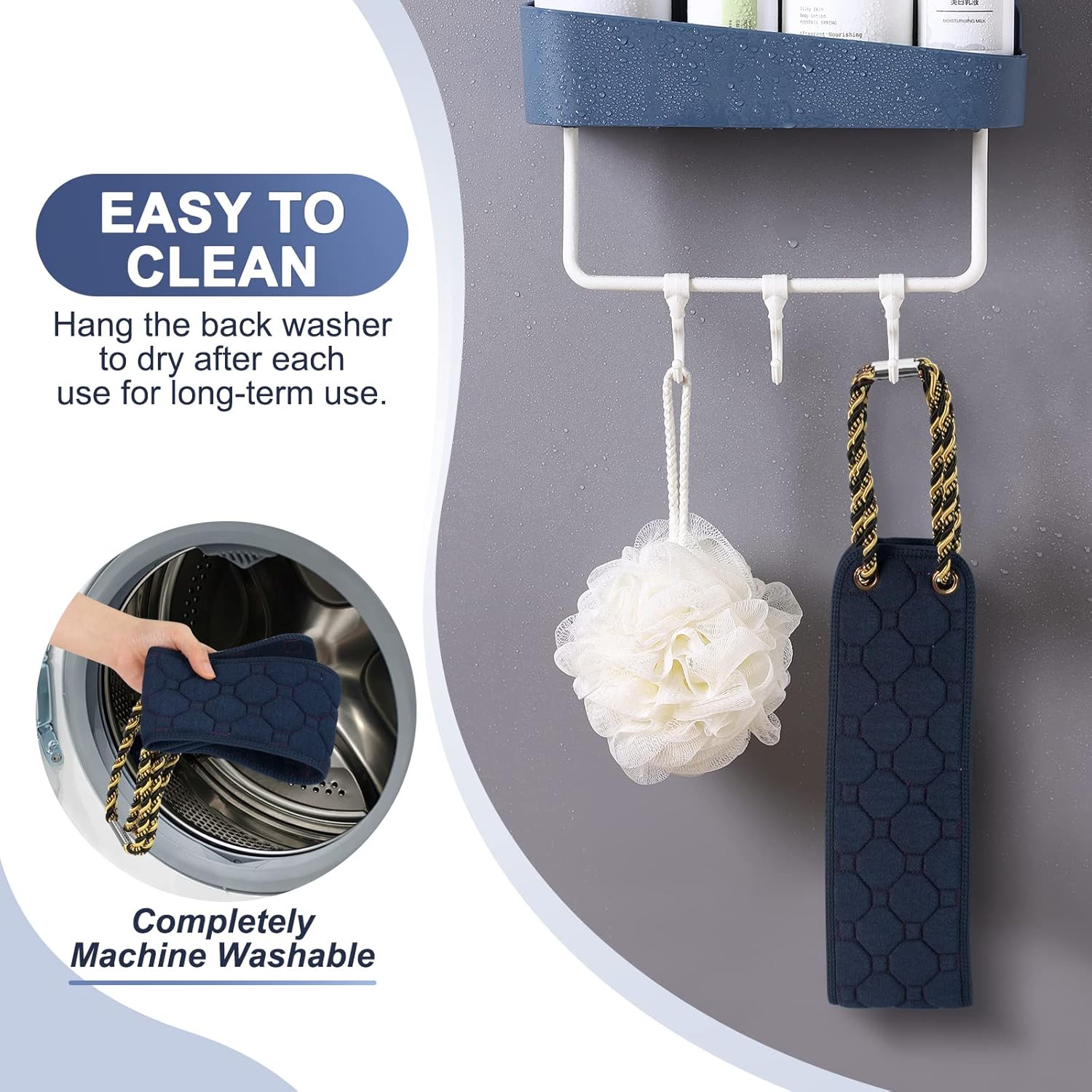 Exfoliating Back Scrubber – Double-Sided Shower