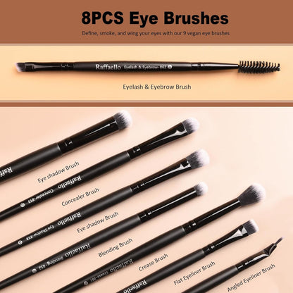 15Pcs Premium Makeup Brush Set – Face &amp; Eye Essentials