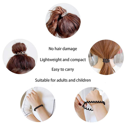 17 Pack Spiral Hair Ties No Crease