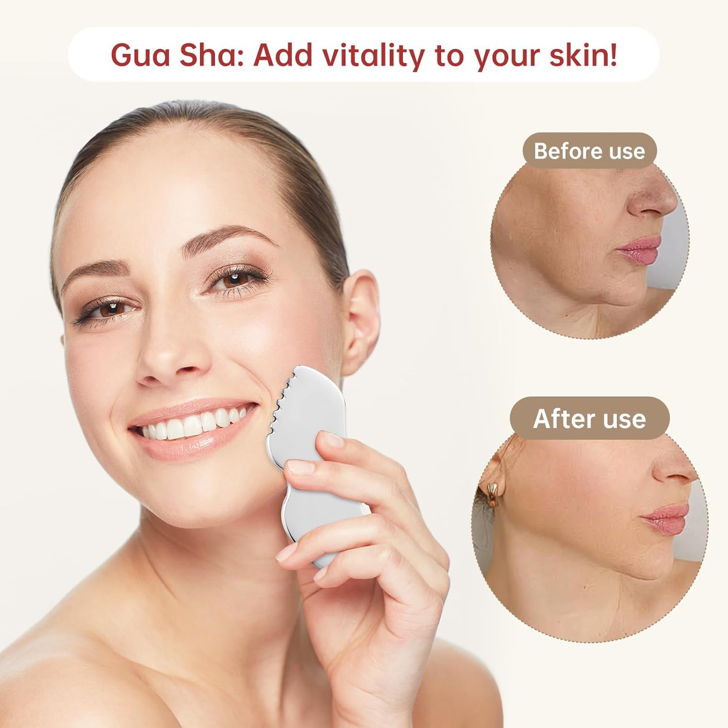 Stainless Steel Gua Sha Tool – Face Sculpting