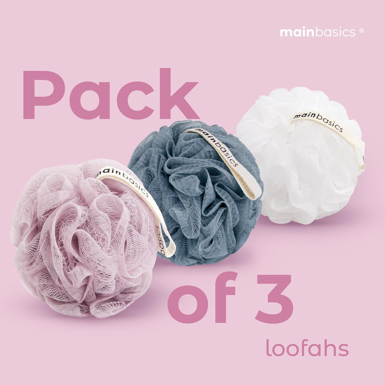 Bath Shower Loofah Sponge Pouf Body Scrubber 