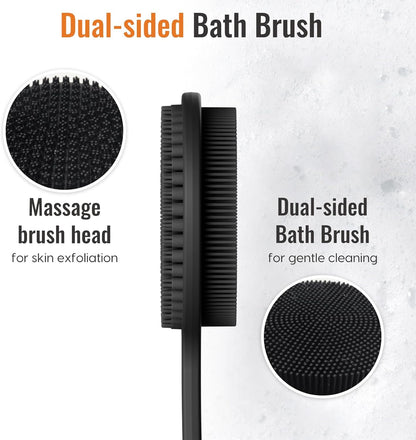 Silicone Back Scrubber – 17&quot; Body Brush for Men