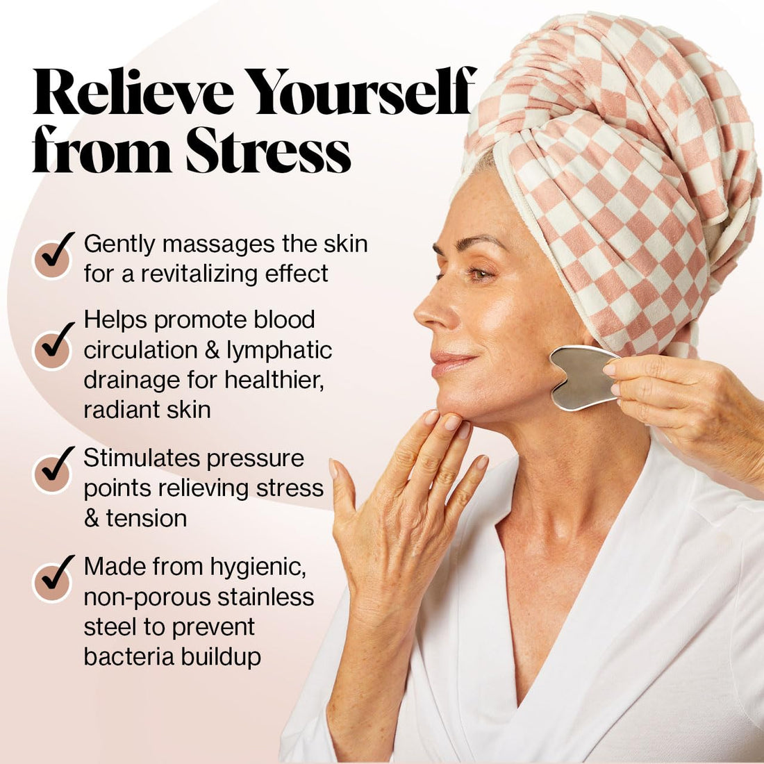 Stainless Steel Gua Sha Tool – Face &amp; Body Massage
