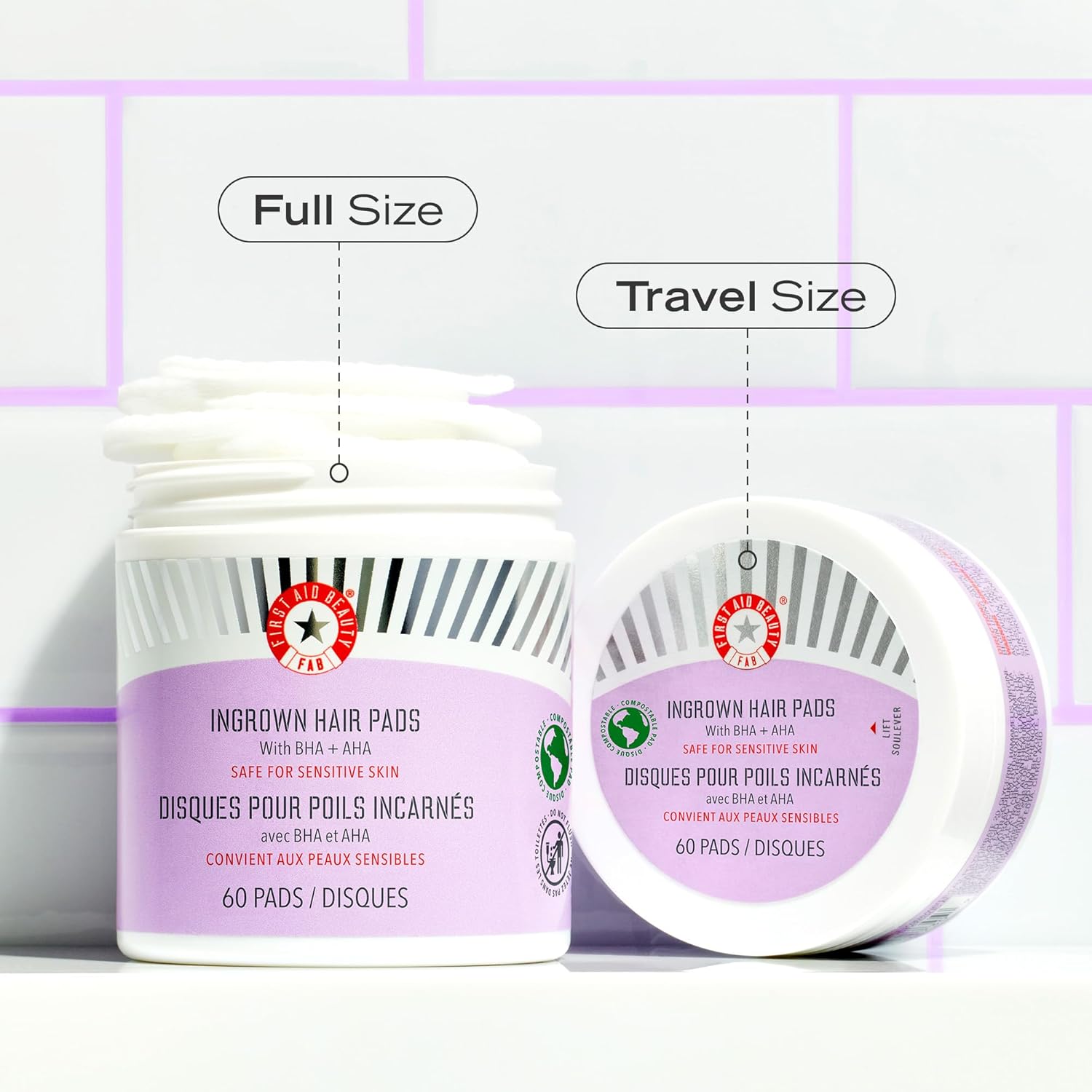 Ingrown Hair Pads – 28 Ct BHA+AHA, Razor Treatment
