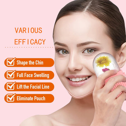 Ice Roller Massager – Face &amp; Eye De-Puffing, Pink