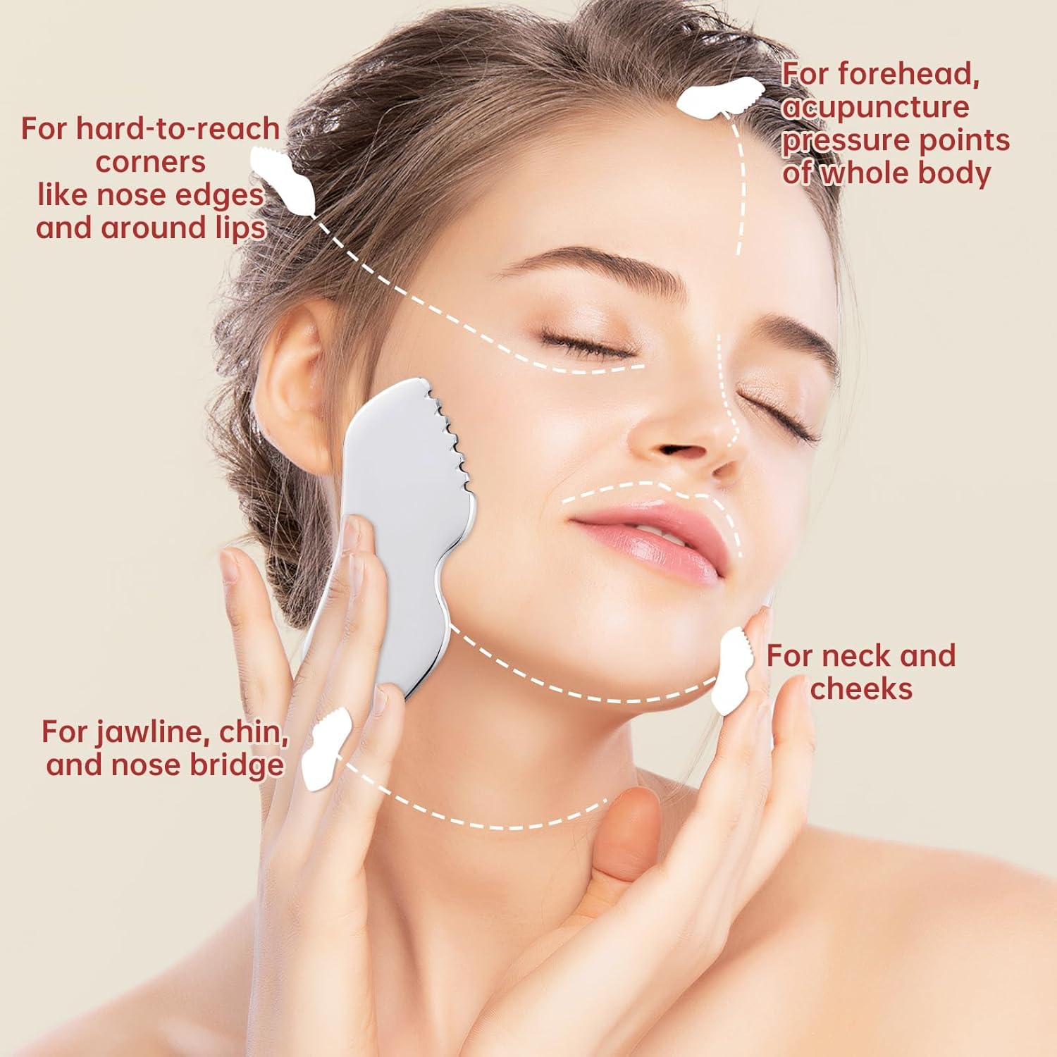 Stainless Steel Gua Sha Tool – Face Sculpting