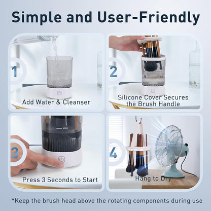 Electric Brush Cleaner - 9000 RPM, Waterproof