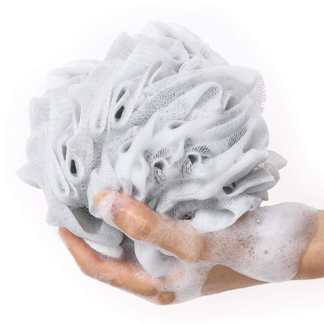 Bath Loofah Sponge Pouf 60G - 4 Pack Mesh Shower