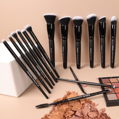 15Pcs Premium Makeup Brush Set – Face &amp; Eye Essentials