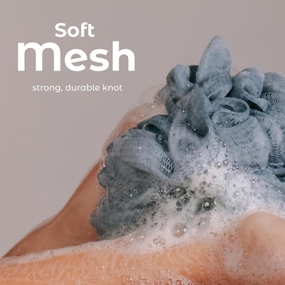 Bath Shower Loofah Sponge Pouf Body Scrubber 
