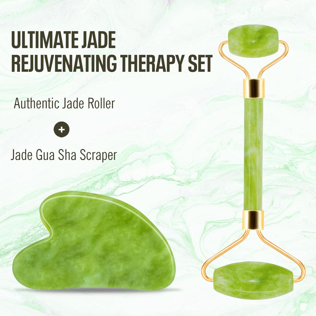 Jade Roller &amp; Gua Sha Set – Cooling, Firming, Anti
