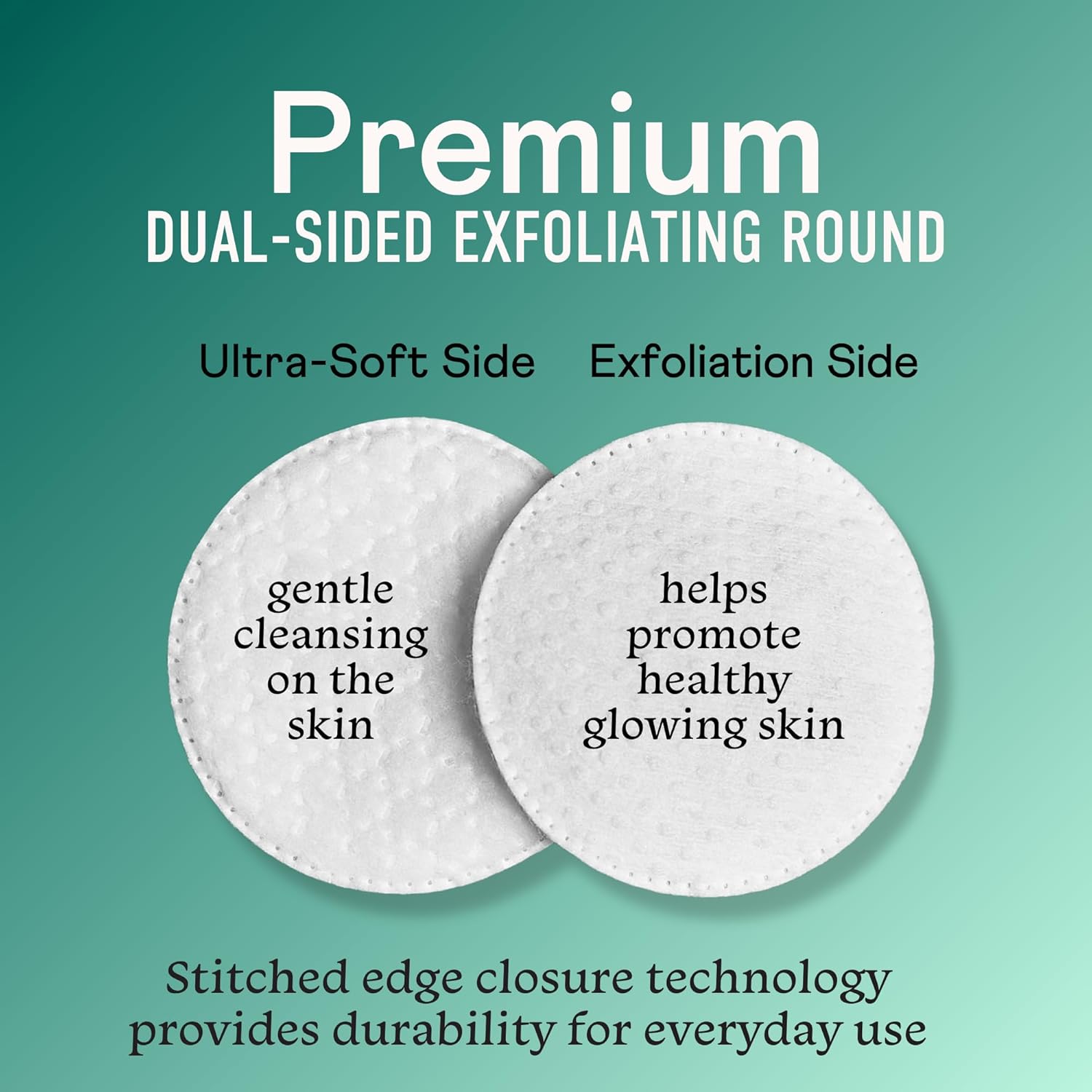 Premium Exfoliating Rounds – 80Ct Textured Facial