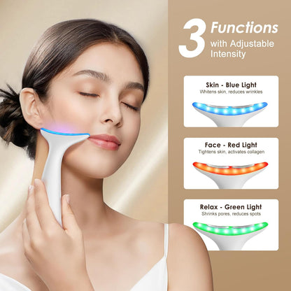 Facial &amp; Neck Massager – Lifting, Firming, White