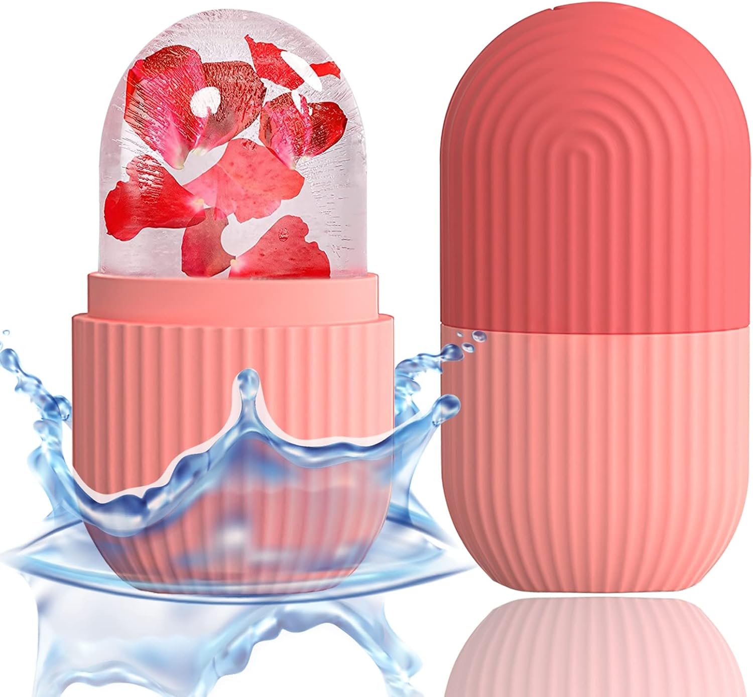 Ice Roller Massager – Face &amp; Eye De-Puffing, Pink