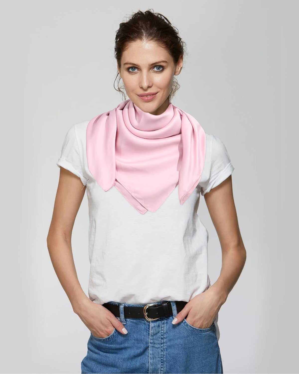 35” Satin Headscarf – Silk-Like Hair Bandana &amp; Neck Wrap for Women
