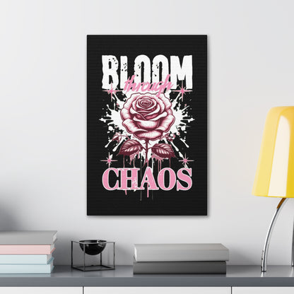 Bloom Through Chaos Canvas Wall Art