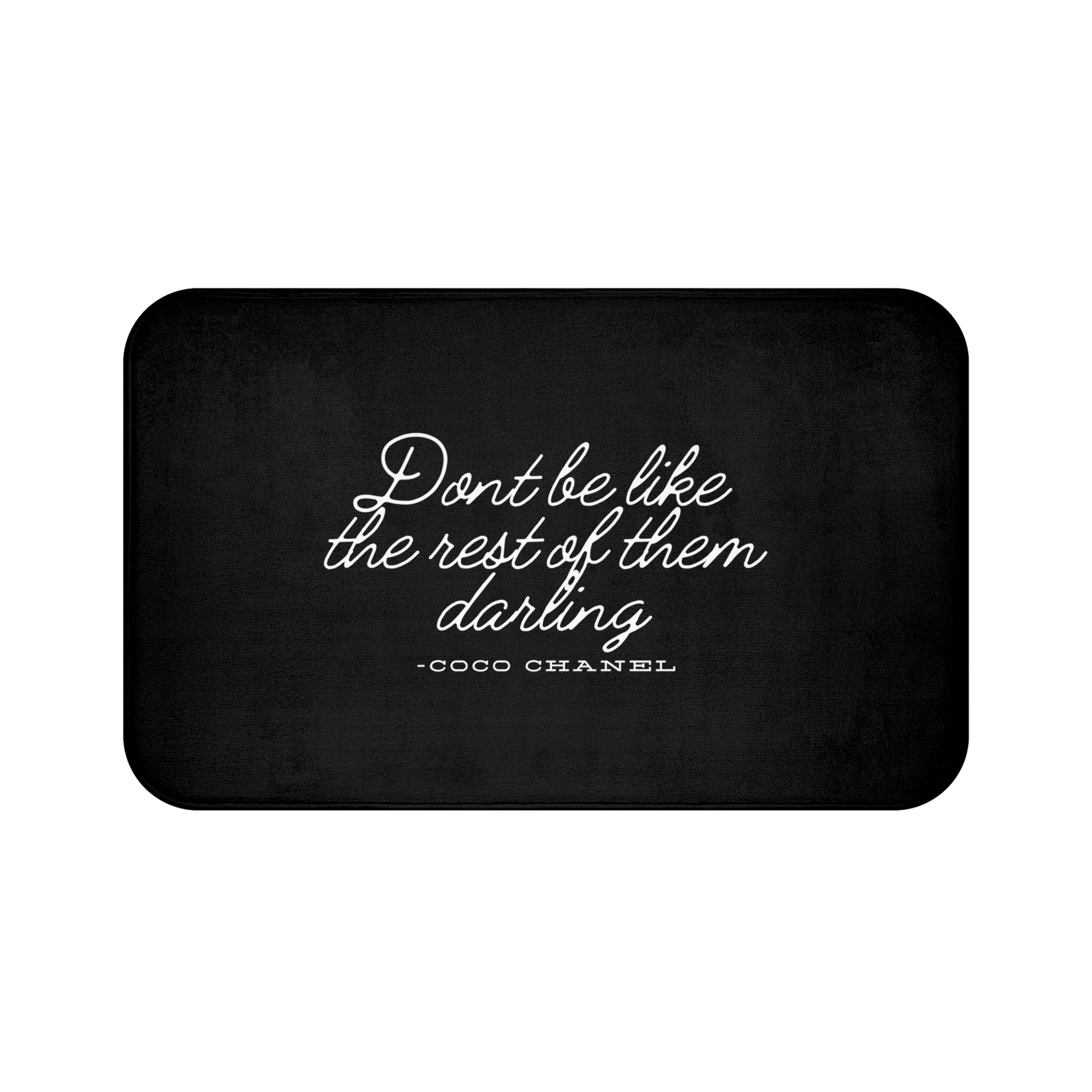 Coco Chanel Quote Bath Mat, Don&