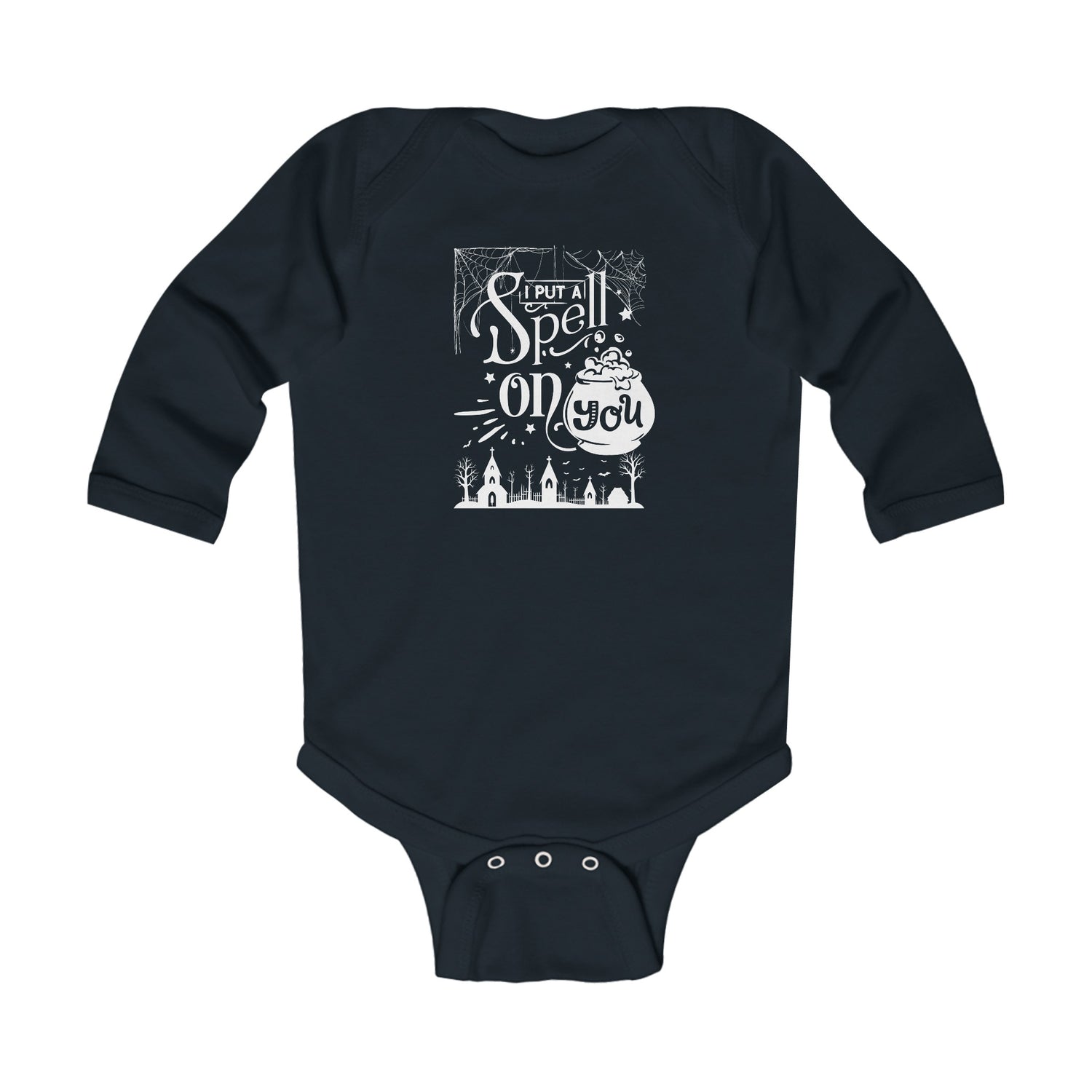 I Put a Spell on You Halloween Infant Bodysuit - Adorable Spooky Baby Outfit - Perfect First Halloween Costume