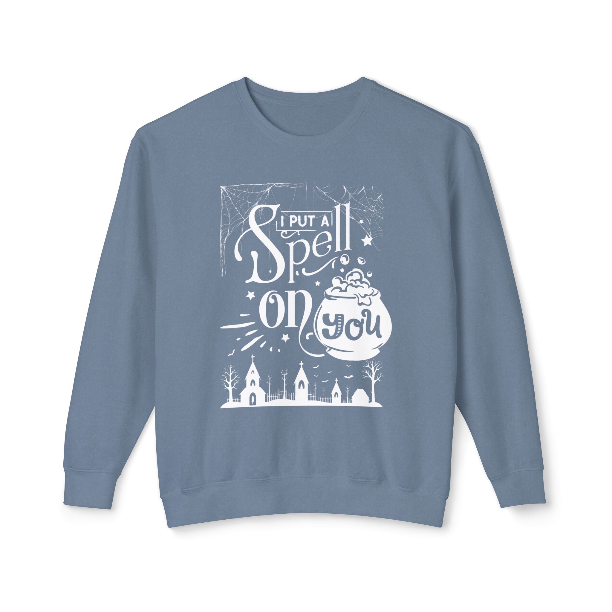 I Put a Spell on You Halloween Crewneck Sweatshirt | Spooky &amp; Cozy Halloween Apparel