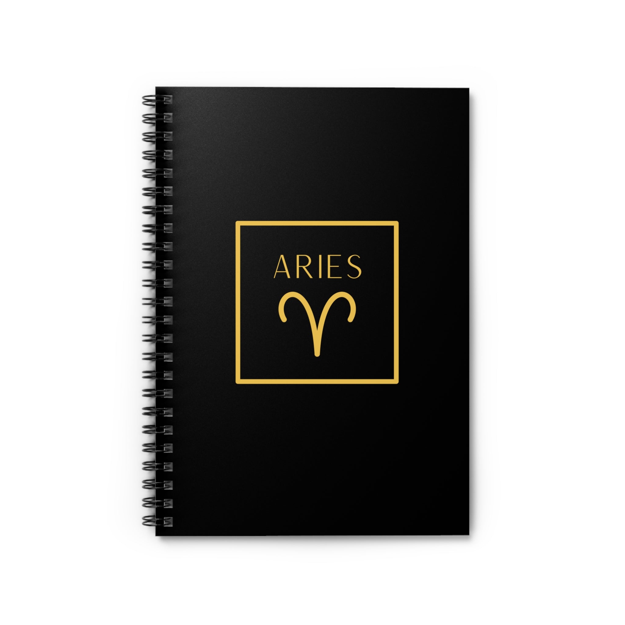 Aries Zodiac Spiral Notebook Bold Aries Symbol Design Durable Pages for Writing and Sketching Perfect Journal for Aries Lovers