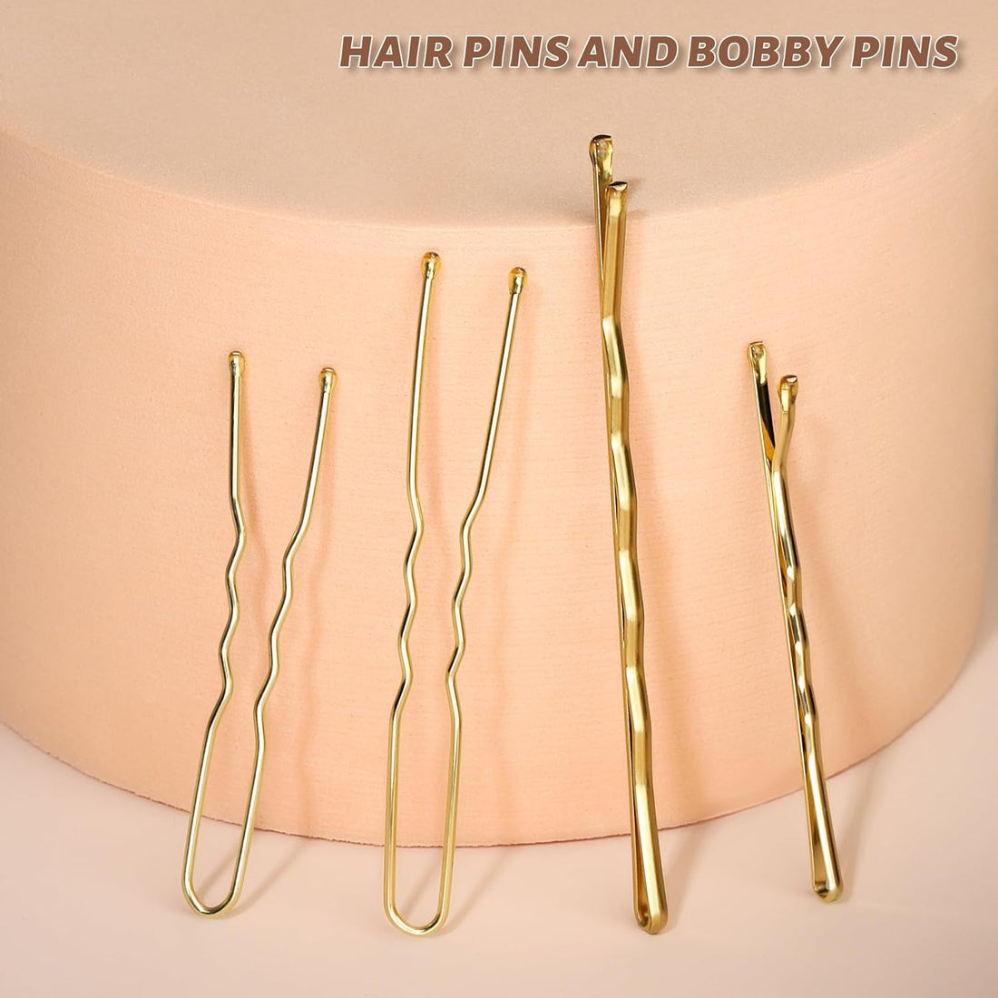 300PCS Blonde Bobby Pins and Hair Bands Kit