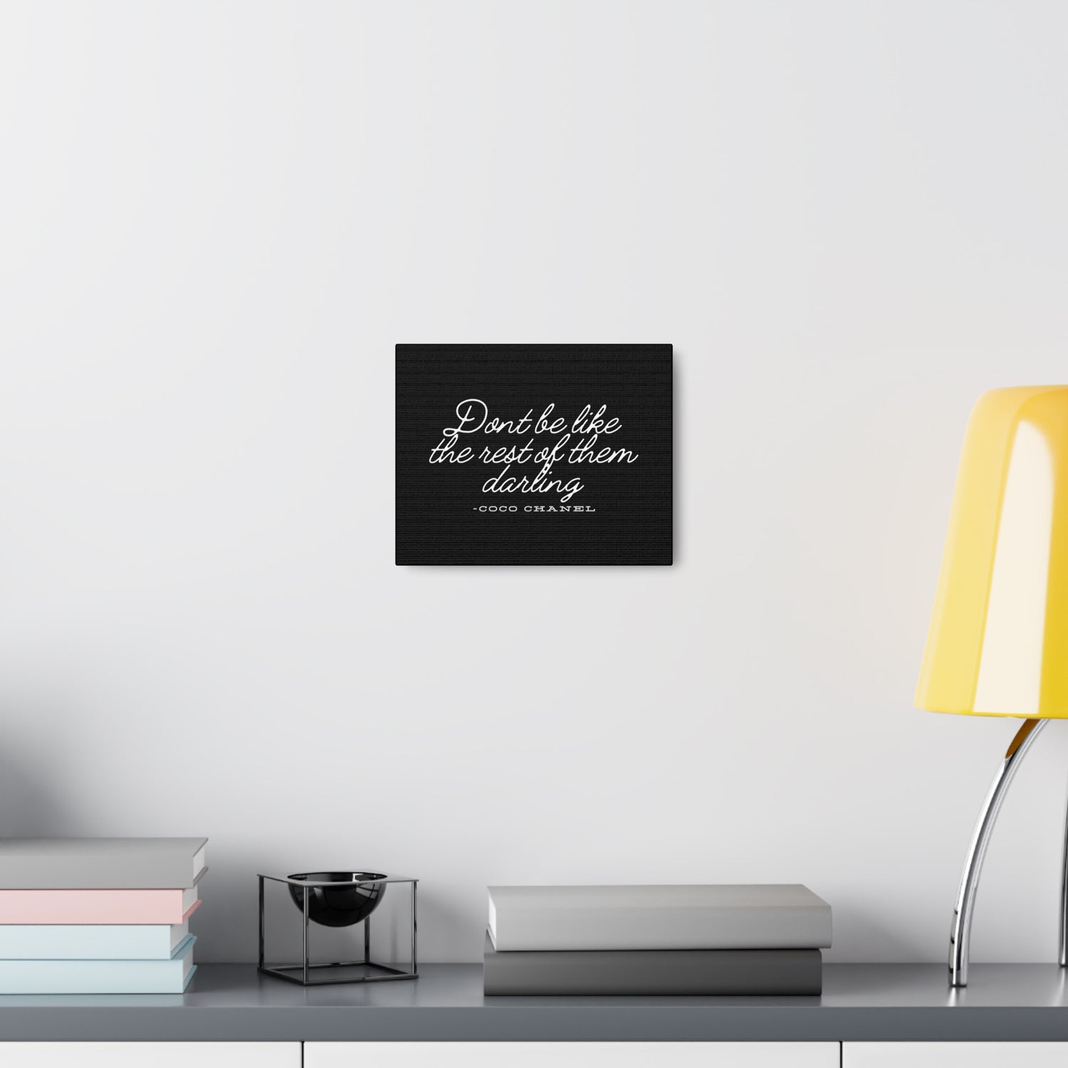 Don’t Be Like the Rest of Them Darling Canvas Wall Art | Coco Chanel Quote | Elegant Inspirational Decor for Home or Office