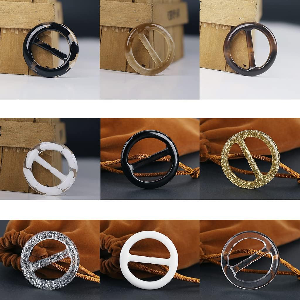 Scarf &amp; Shirt Ring Clip – T-Shirt Twist Knot Buckle for Women