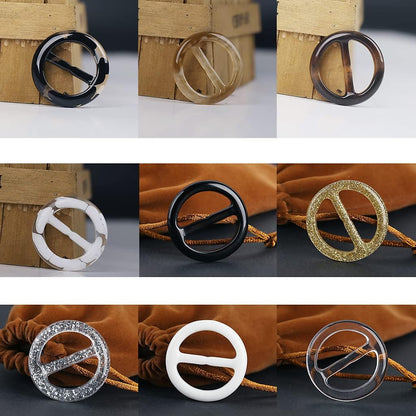 Scarf &amp; Shirt Ring Clip – T-Shirt Twist Knot Buckle for Women