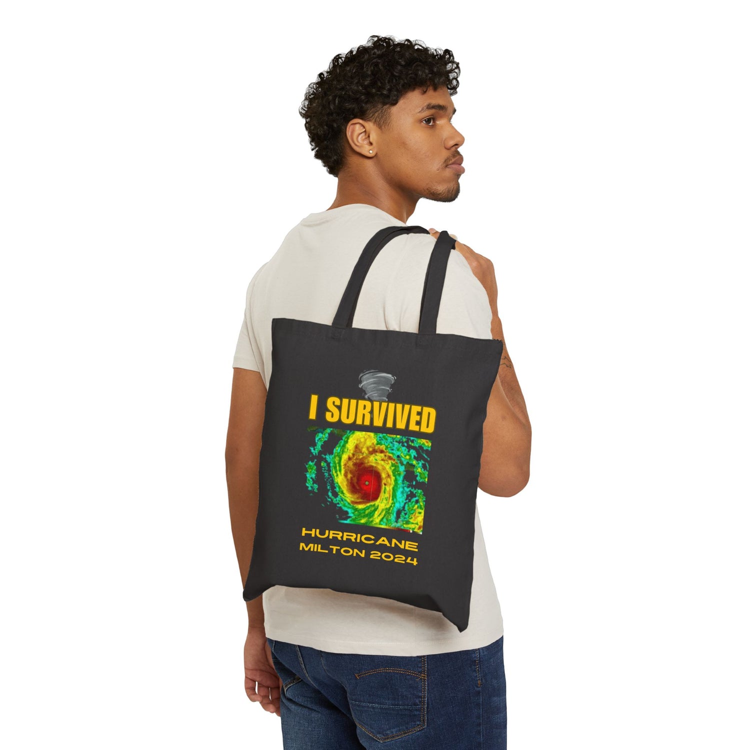 I Survived Hurricane Milton 2024 Tote Bag Bold Survival Statement Bag Hurricane Event Design Limited Edition 2024 Tote