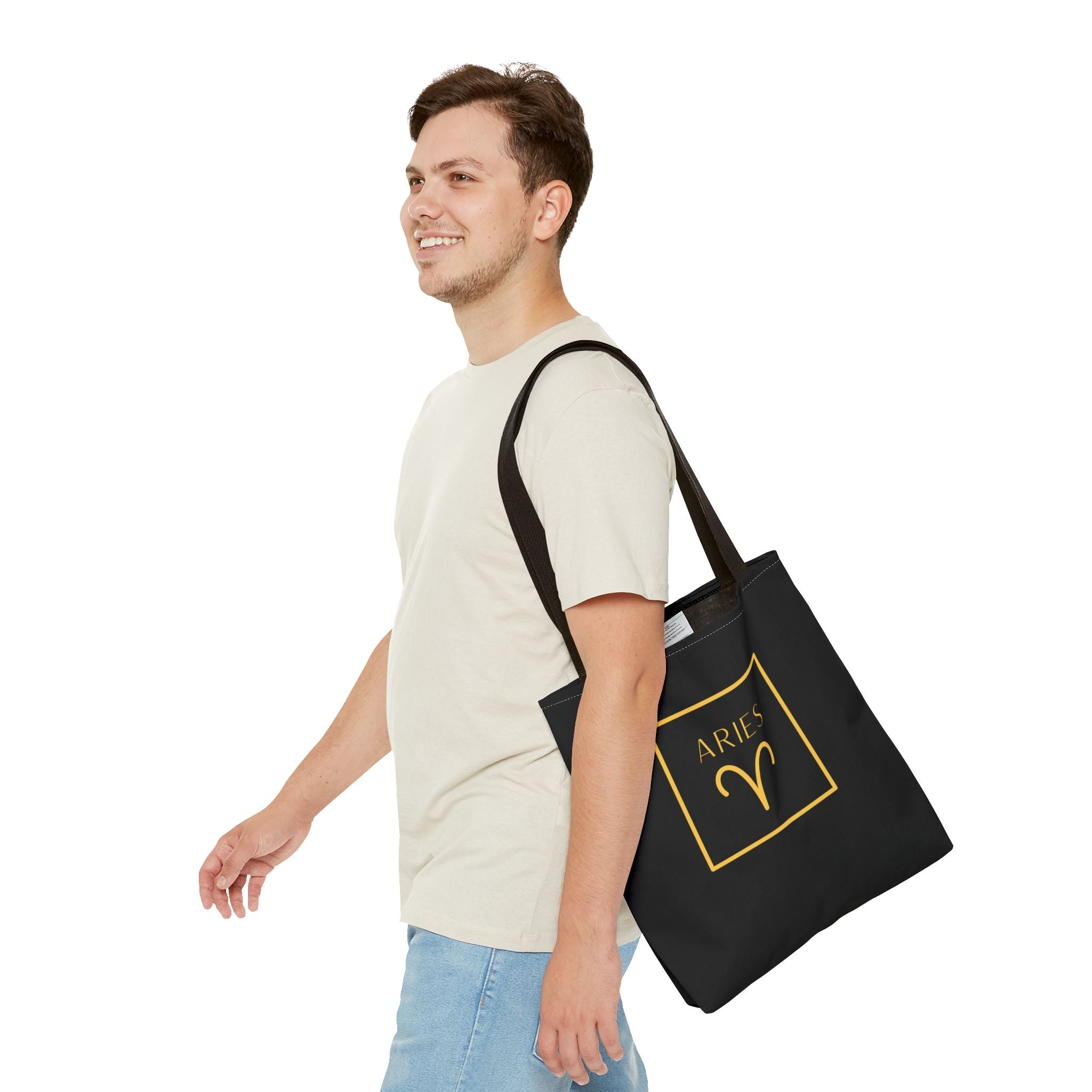 Aries Zodiac Tote Bag Bold Aries Symbol Design Durable and Eco Friendly Material Spacious and Stylish Perfect Tote for Aries Lovers