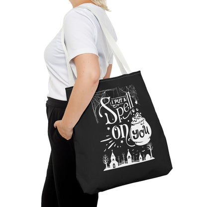 I Put a Spell on You Halloween Tote Bag - Spooky Chic Reusable Bag - Perfect Fall Accessory