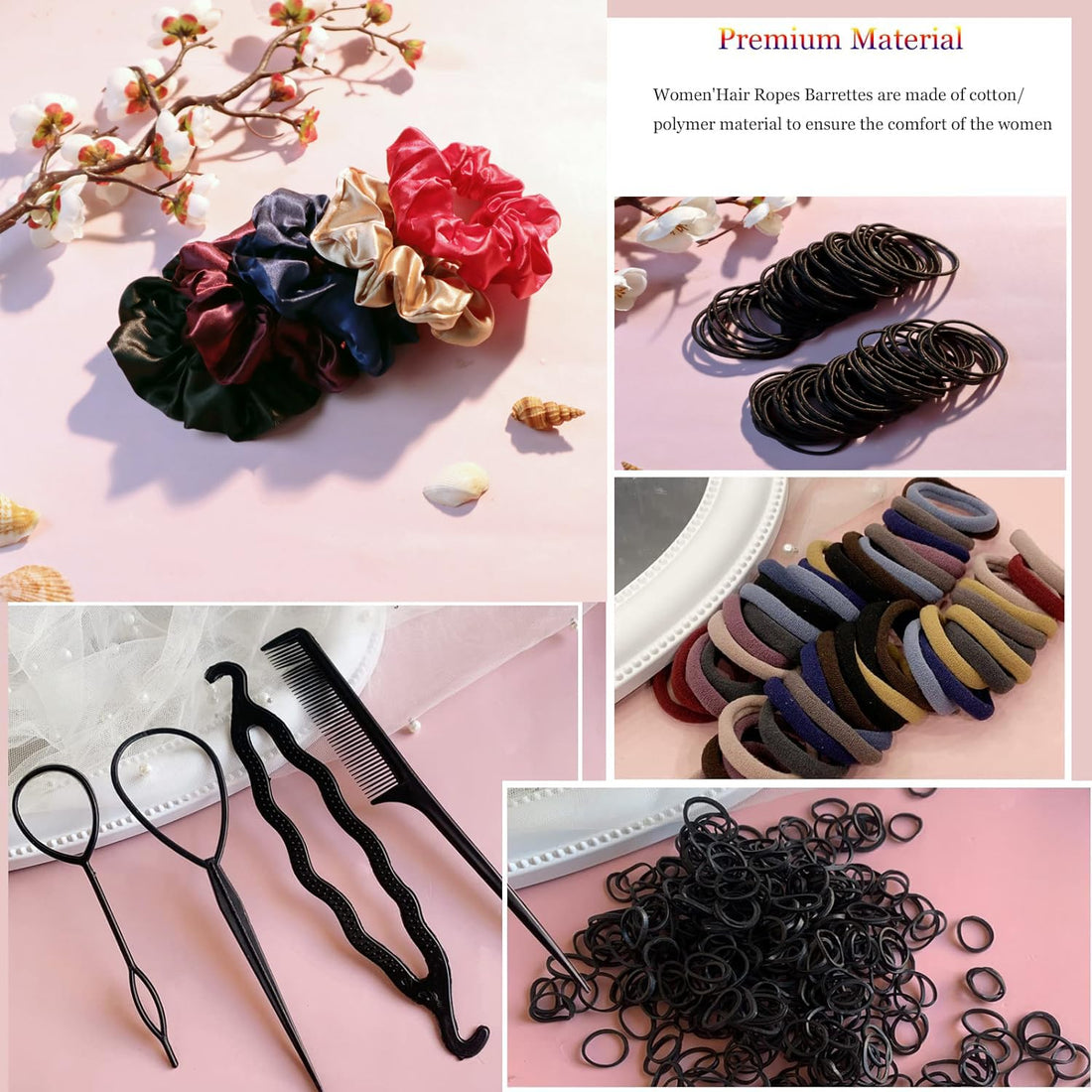 755PCS Hair Accessories Set for Thick Curly Hair