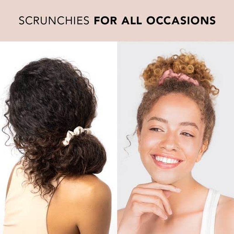 Satin Hair Scrunchies – 6 Pcs Terracotta Set