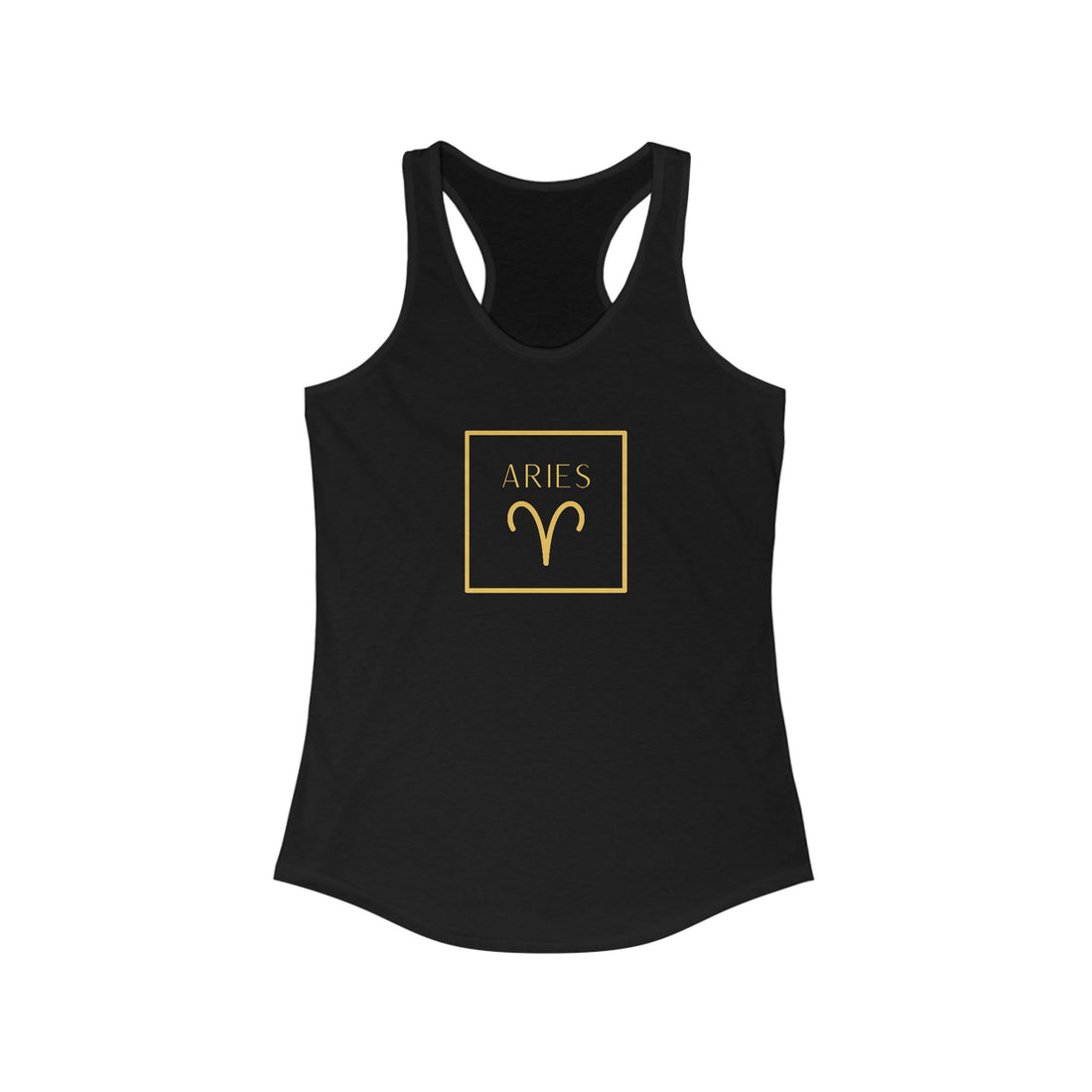 Aries Zodiac Racerback Tank Bold Aries Symbol Design Lightweight and Breathable Fabric Flattering Fit for Active Aries Lovers