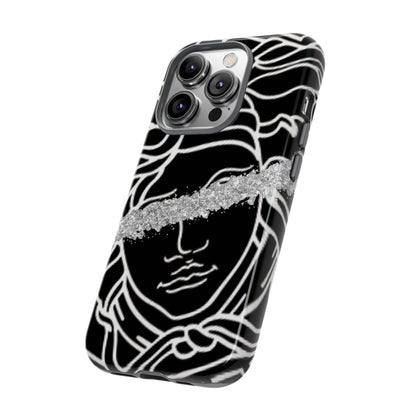 Luxury Medusa Head Tough Black and Silver Phone Case