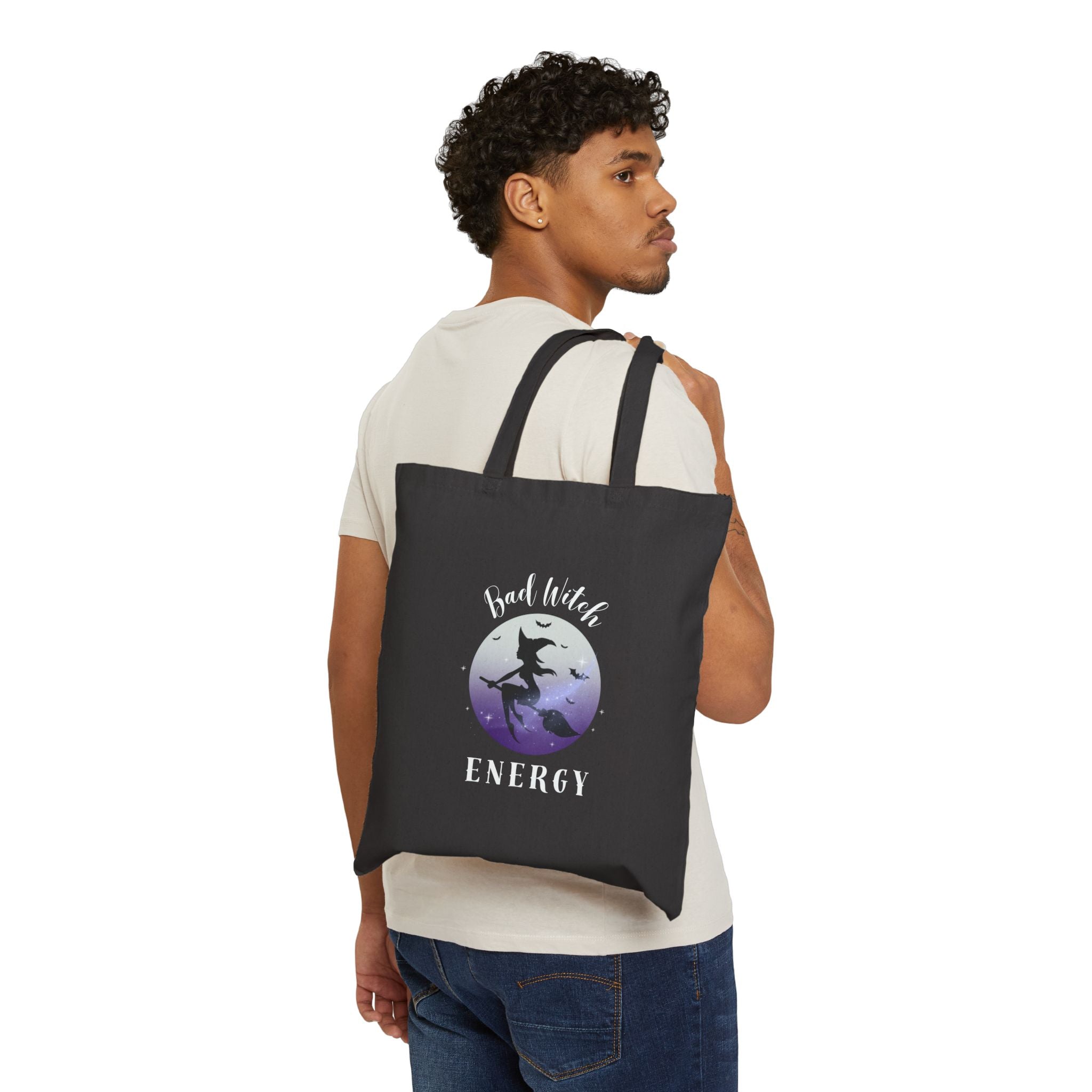 Bad Witch Energy Tote Bag | Trendy Spooky Season Bag for Witchy Vibes