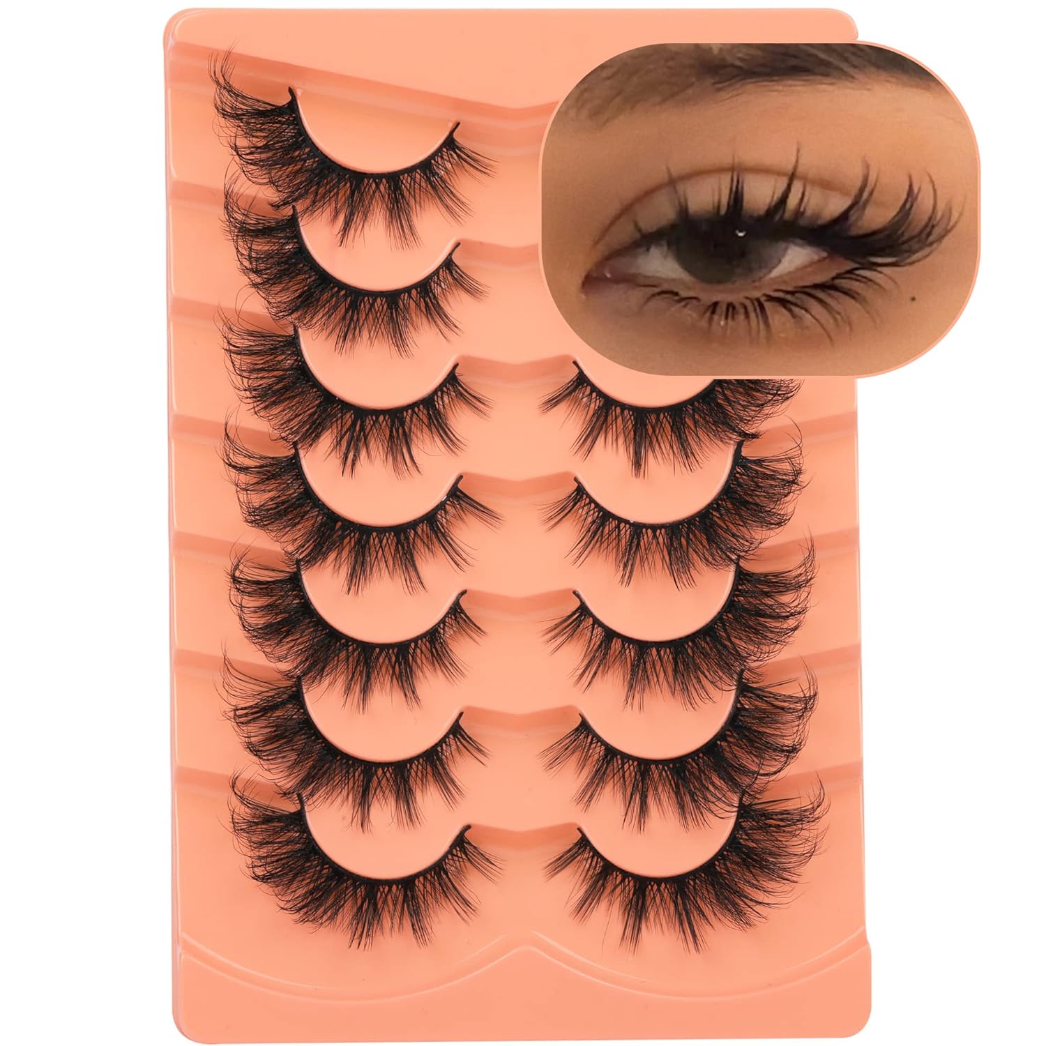 False Eyelashes Wispy Lashes Natural Look Fake